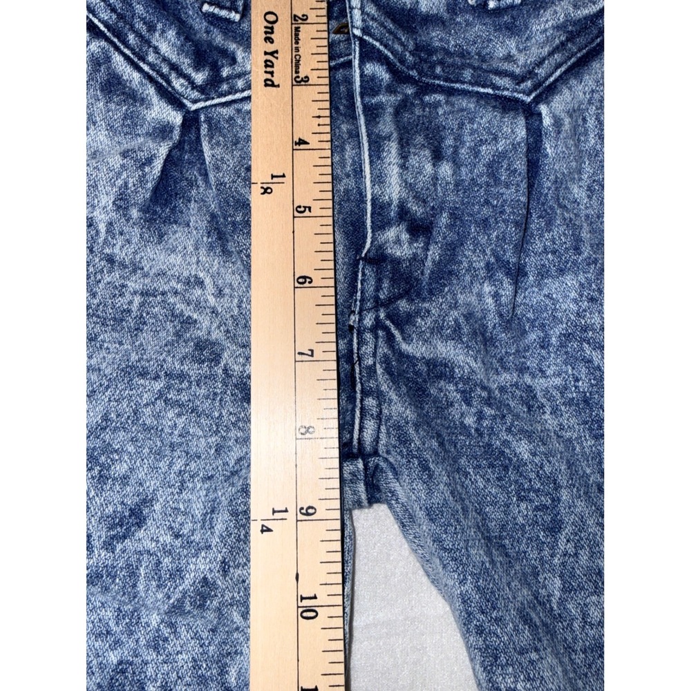 Acid Wash Jeans Girls Size 6 Blue  Pleated High Waist - Picture 7 of 11
